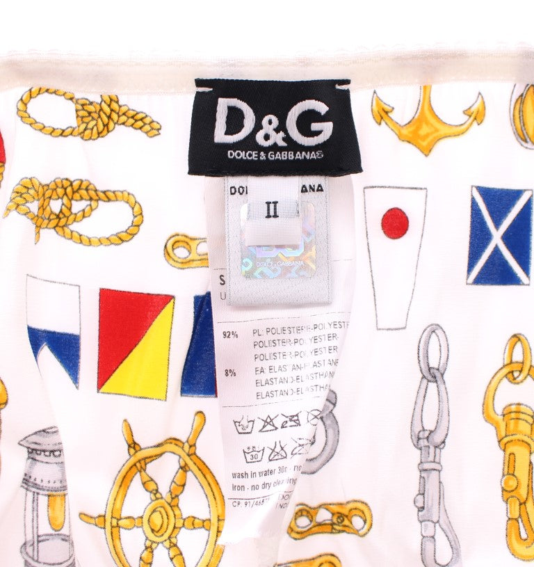Dolce & Gabbana weißer Seemann BH Stretch Unterwäsche