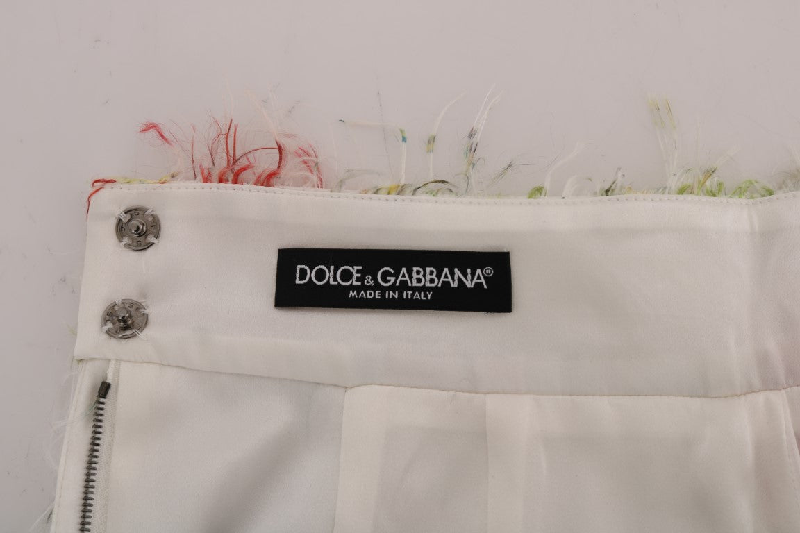 Gonna dritta a matita a motivi floreali Dolce & Gabbana