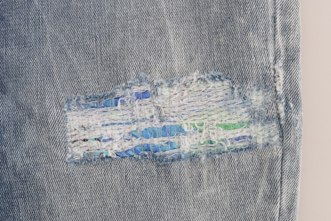 Jeans versace jeans bleu lavage déchiré