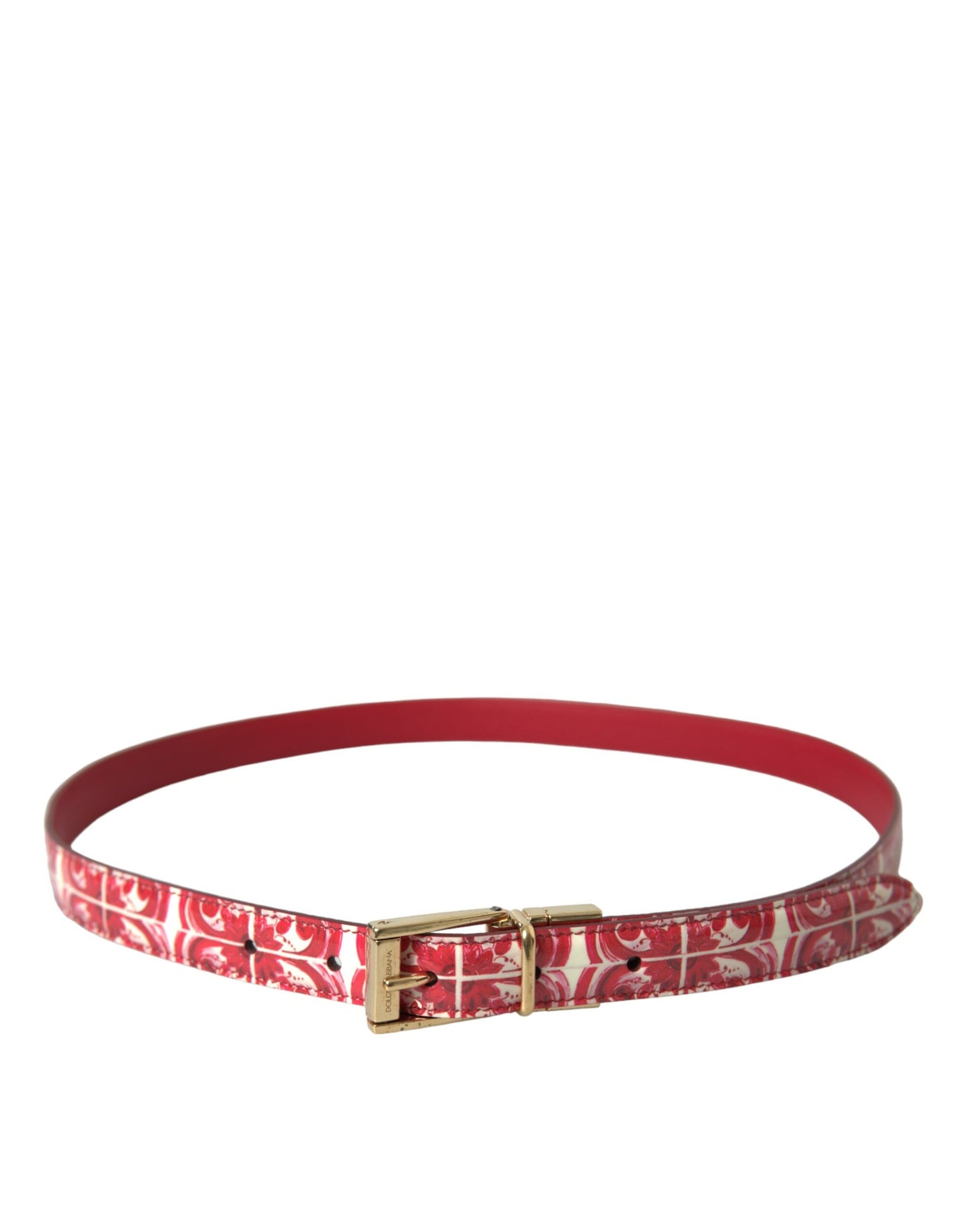 Dolce & Gabbana Elegant Red Calfskin Waist Belt
