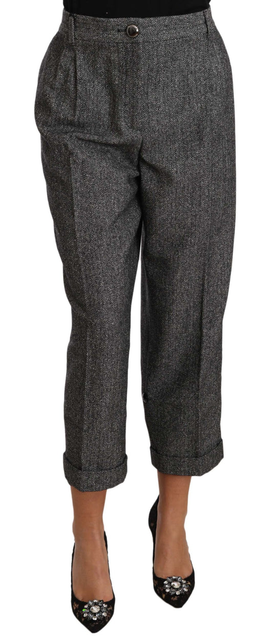 Pantalon pantalon cuit plissé en laine gris gris gris gris gris