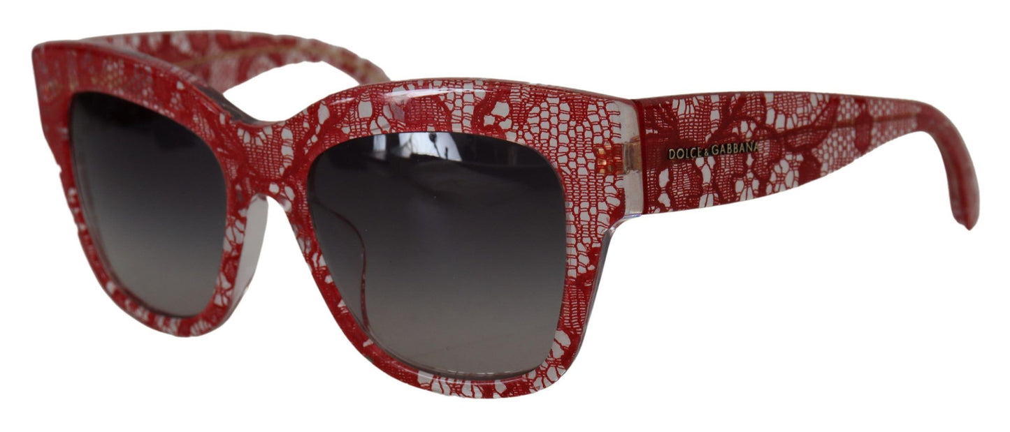 Dolce & Gabbana Red Acetate Acetate Rectangle sfumature DG4231F occhiali da sole