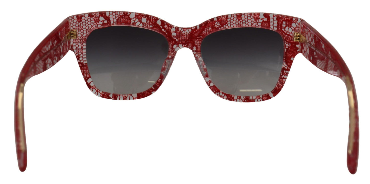 Dolce & Gabbana Red Acetate Acetate Rectangle sfumature DG4231F occhiali da sole