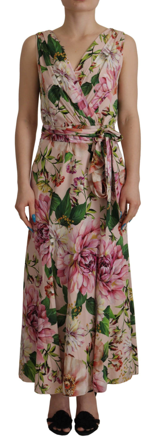Dolce & Gabbana Elegant Floral Silk Wrap Dress