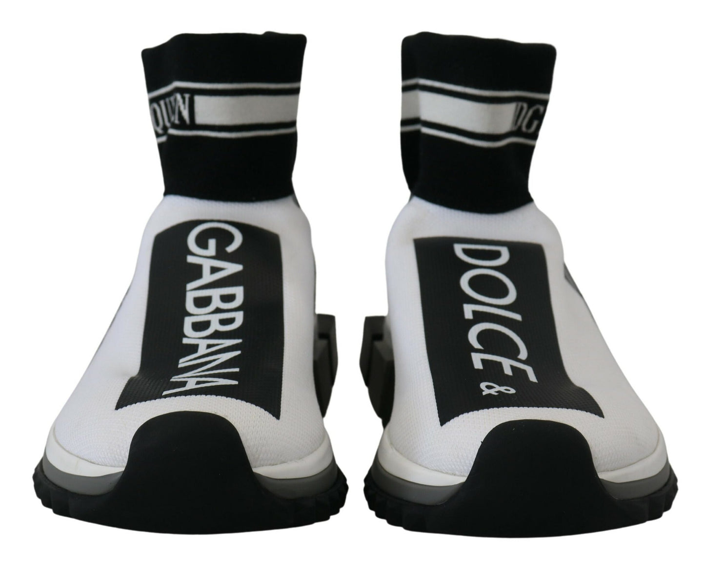 Dolce & Gabbana Bianco Black Sorrento Sneakers scarpe da scarpe da ginnastica