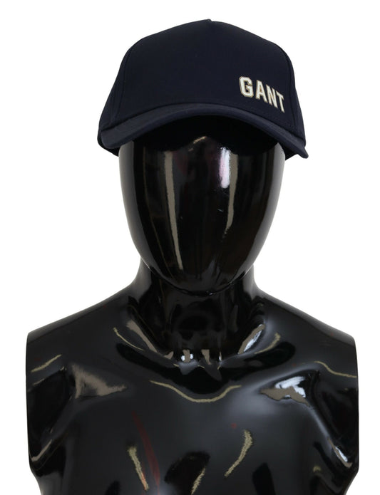 Gant Blue Cotton Logo Stampa Cappello da baseball Cappello casual