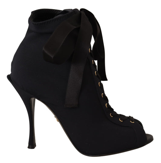 Dolce & Gabbana Black Stretch Stretch Boots Boots Shoots