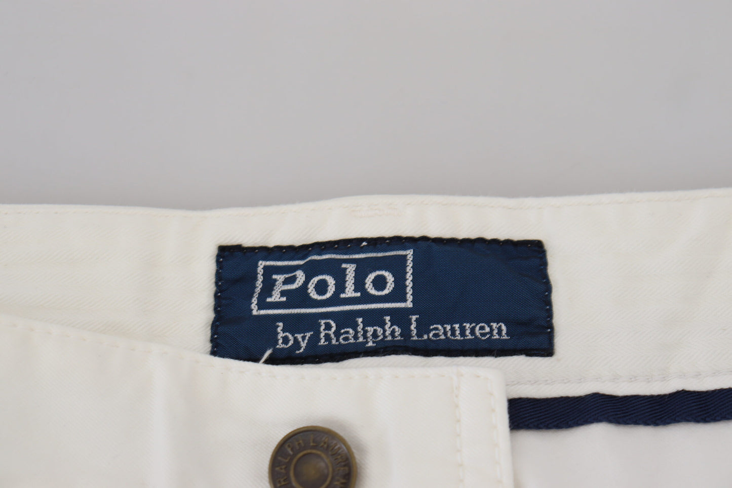 Ralph Lauren Ivory Cotton Straight Fit Men Men Denim Jean