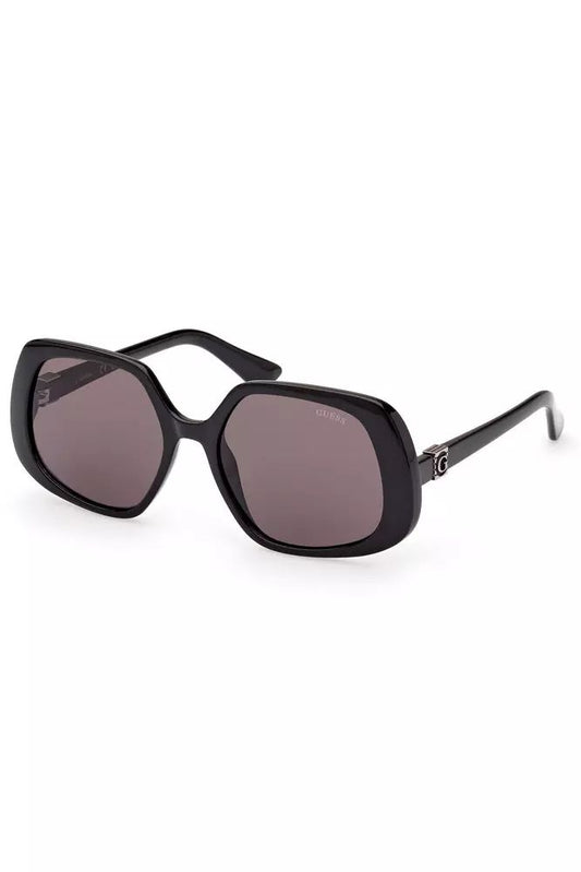Guess Jeans Chic Black Square Frame Sunglasses