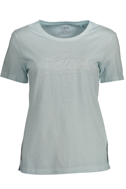 Guess Jeans Chic Light Blue Embroidered Tee