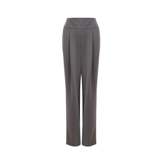 Lardini Elegant Gray Wool Trousers for Women
