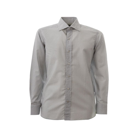 Tom Ford Elegant Gray Cotton Men's Dress Shirt