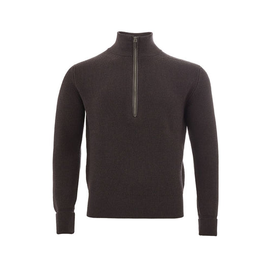 KANGRA Classic Woolen Brown Sweater for Men