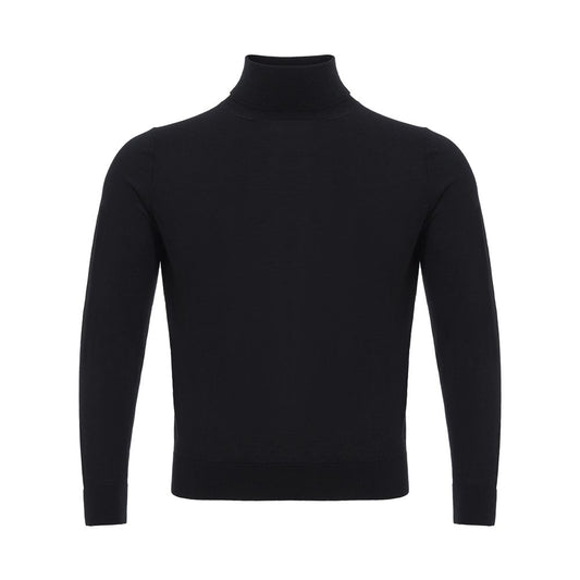Colombo Elegant Black Cashmere Sweater for Men