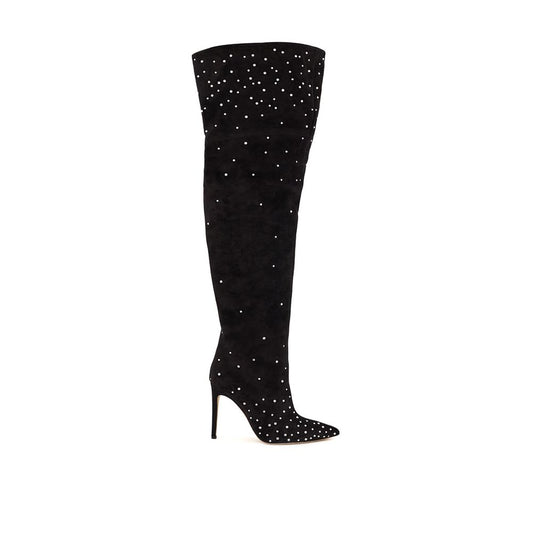 Paris Texas Elegant Black Suede Boots - Timeless Classic