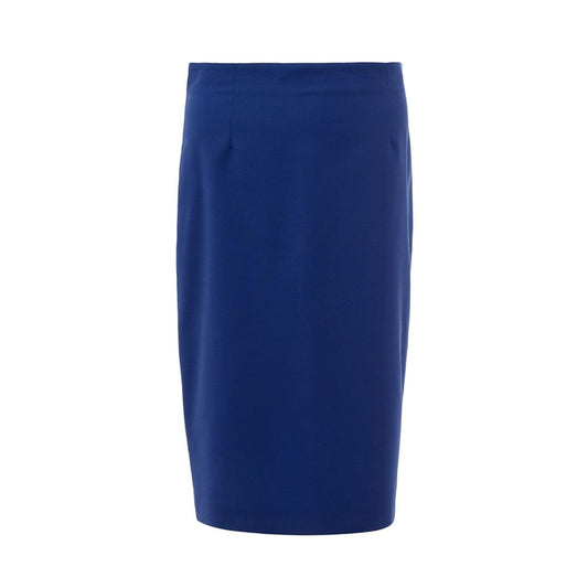 Lardini Elegant Blue Wool Skirt for Sophisticated Style