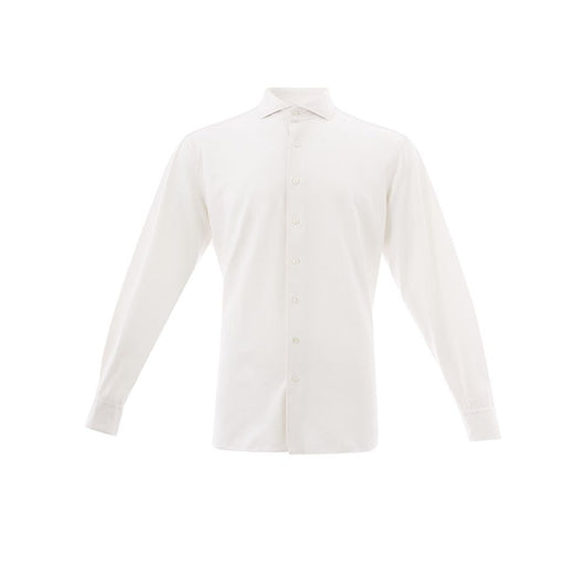 Lardini Elegant White Cotton Men's Shirt