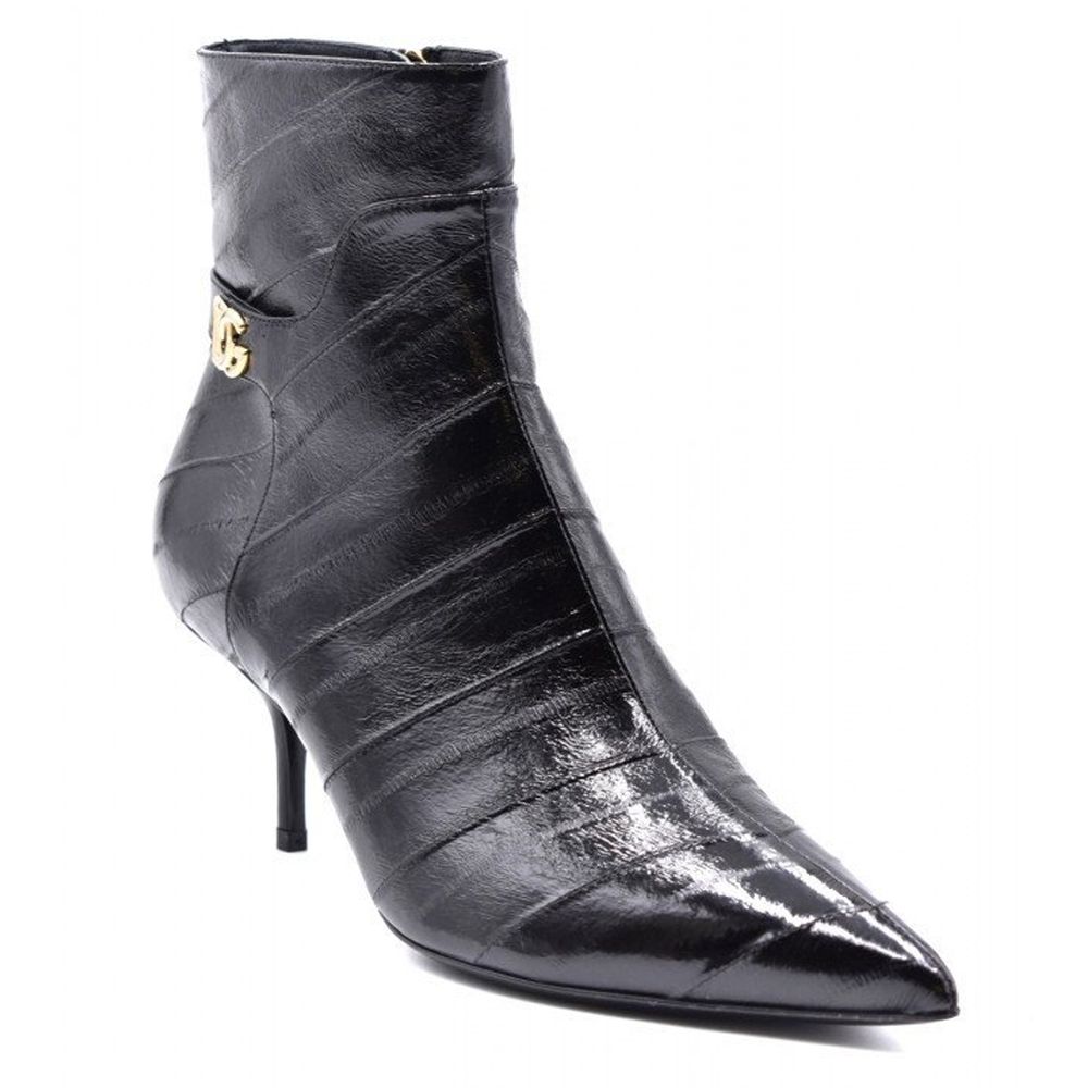 Dolce & Gabbana Black Leather Di Anguilla Boot