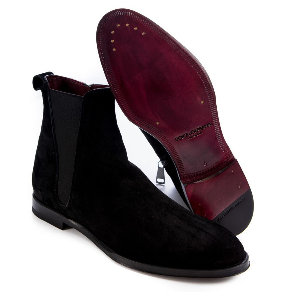 Dolce & Gabbana Black Leather Di Calfskin Boot