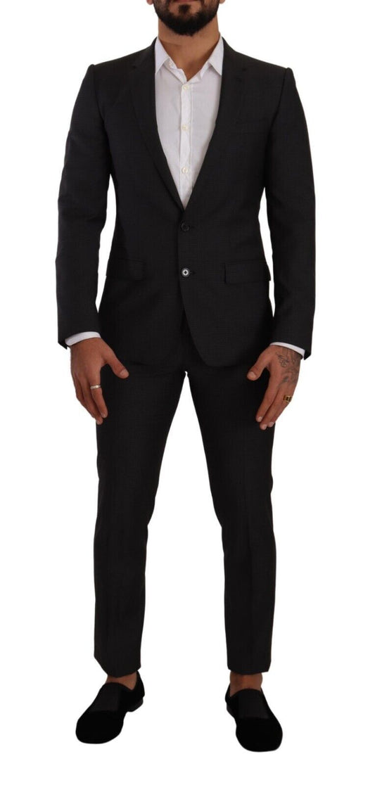 Dolce & Gabbana Black Martini Single Breasted 2 pezzi Suit