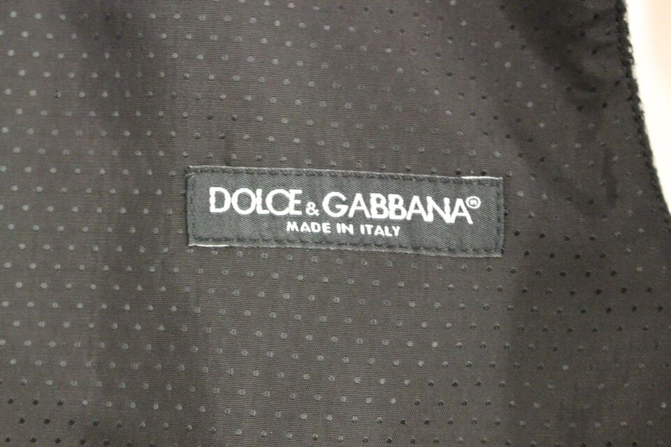 Dolce & Gabbana grau Baumwollmischungs Logo Weste Gilet Westen