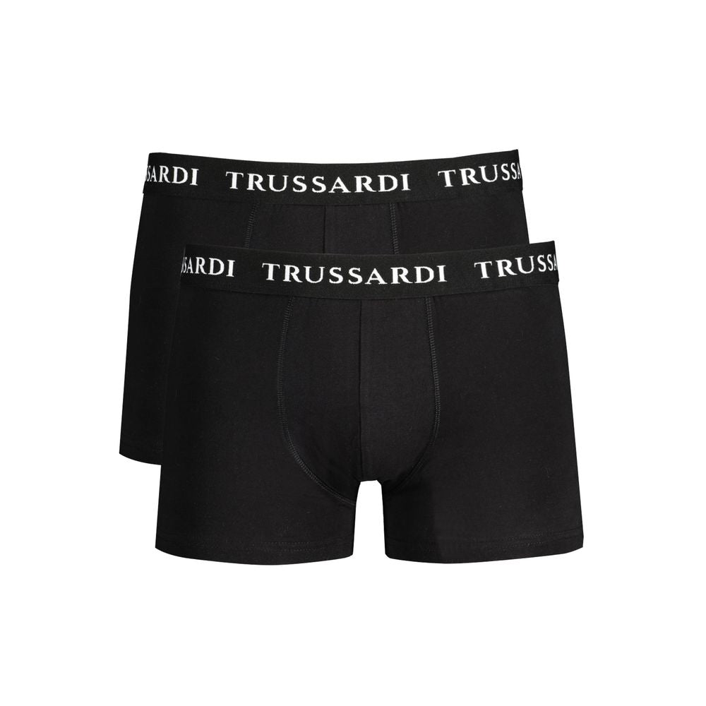 Trussardi Black Cotton Underwear