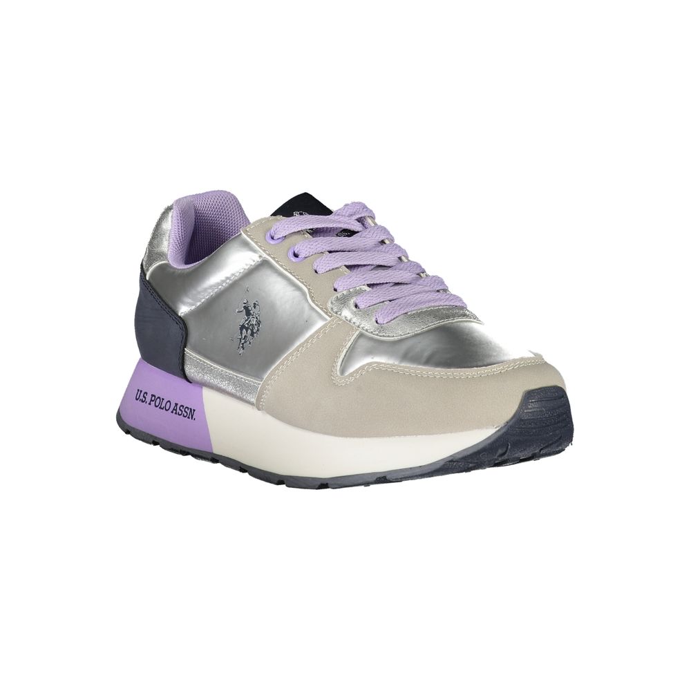 U.S. POLO ASSN. Silver-Toned Sports Sneakers with Laces