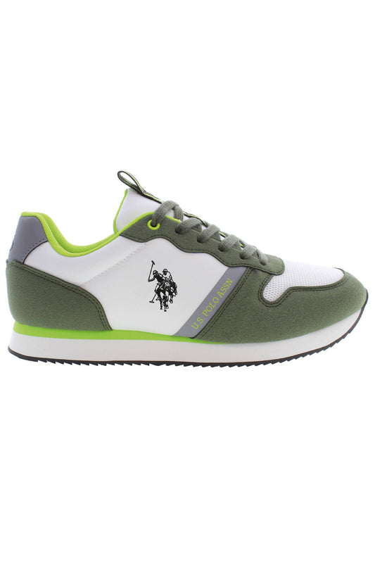 U.S. POLO ASSN. Green Lace-Up Sneakers with Contrasting Details
