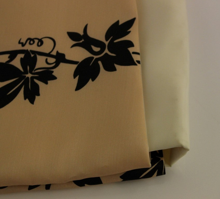Caterina gatta beige floral imprimer en soie mini jupe