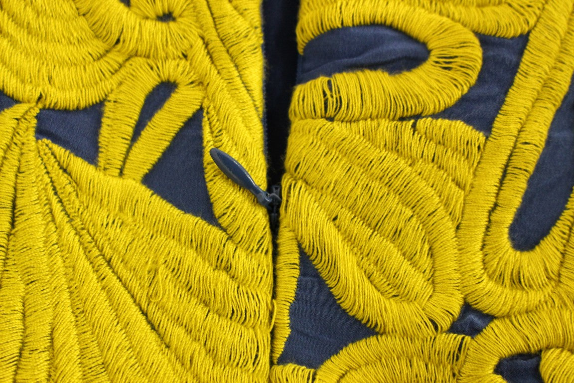 Sachin & Babi Blue gelb trägerloser Blasen Mini Schicht Kleid