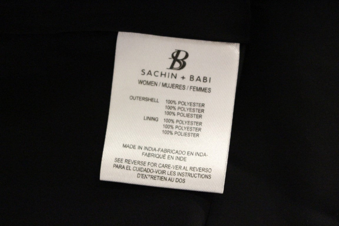 Sachin & babi noir de la soie de soie shif
