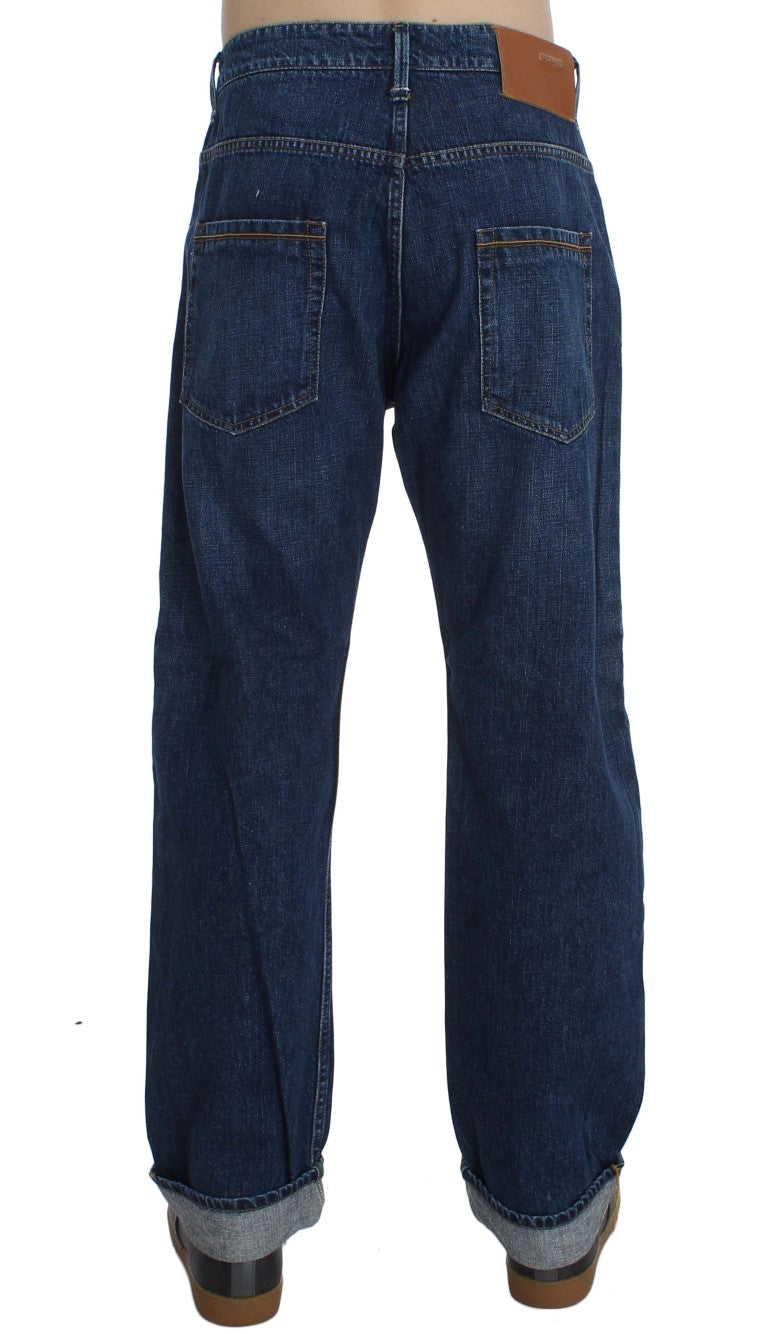 ACHT Blue Wash Cotton Baggy Boose Fit Jeans