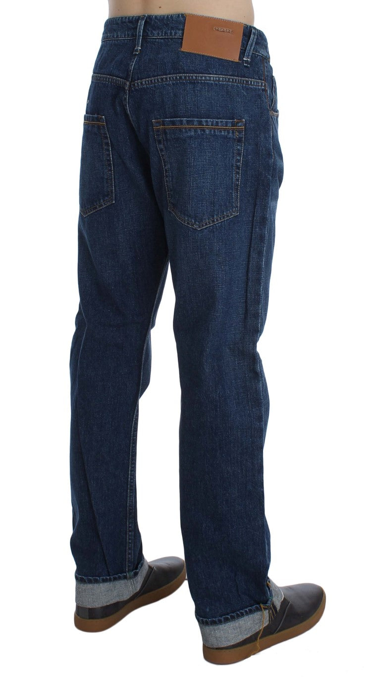 ACHT Blue Wash Cotton Baggy Boose Fit Jeans