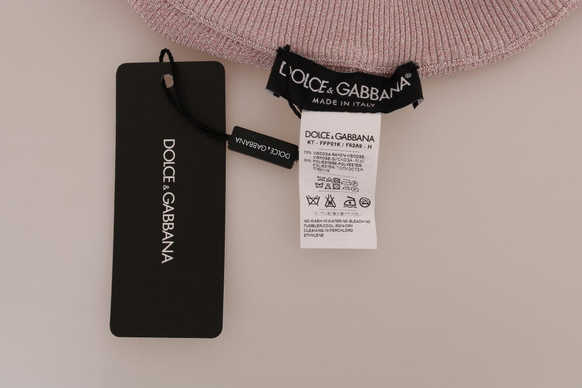 Dolce & Gabbana Pink Stretch Taille Strumpfstrümpfe