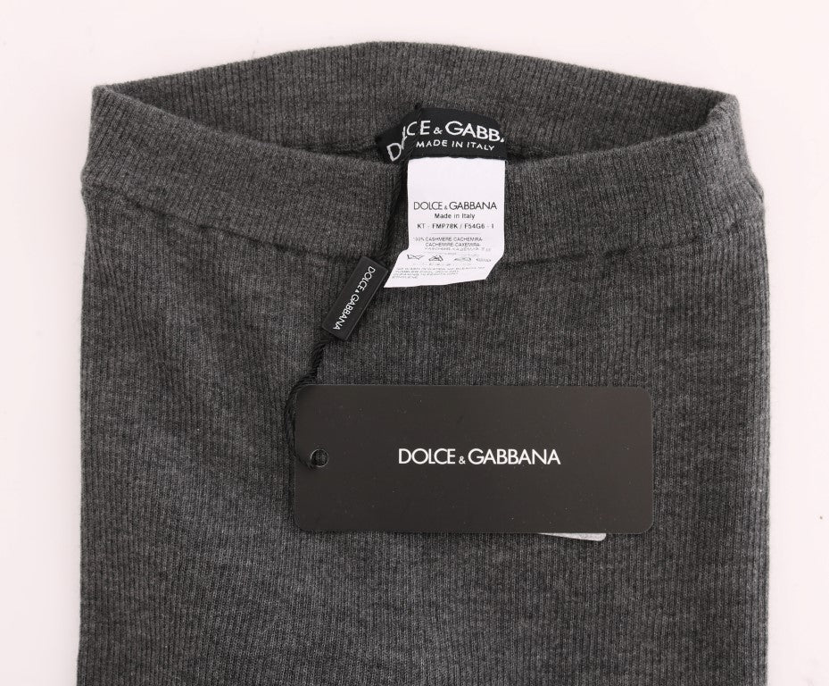 Dolce & Gabbana Grey Cashmere Stretch Stone