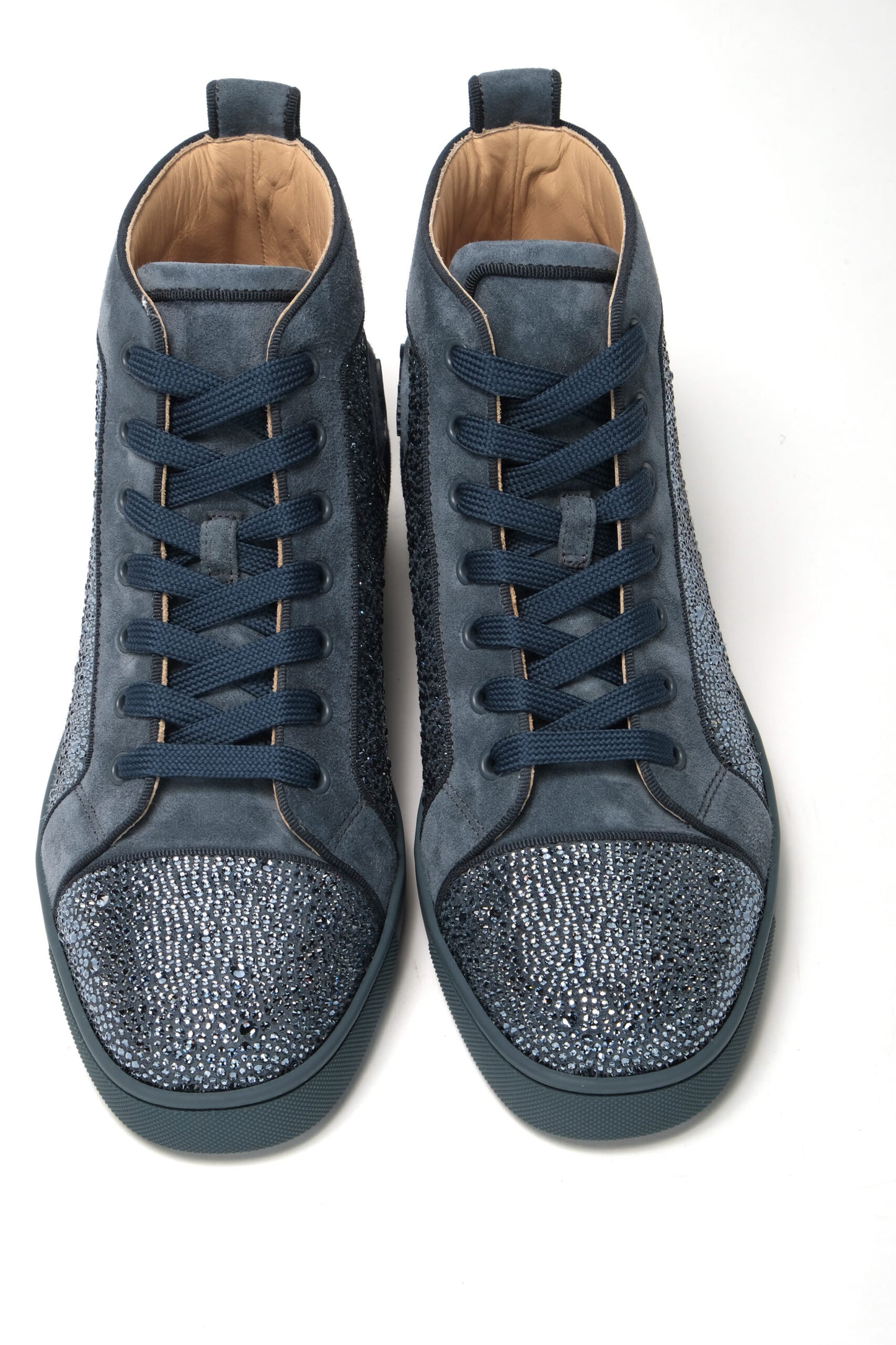 Christian Louboutin Blue Louis Junior Spikes Sneaker Schuhe