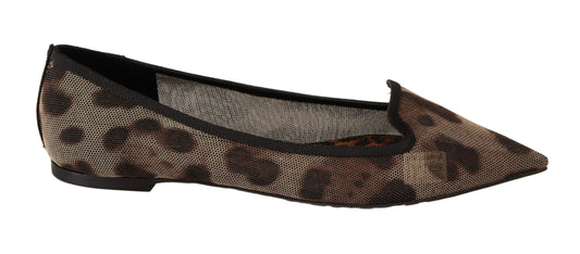 Dolce & Gabbana Brown Leopard Ballerina Flat Mood