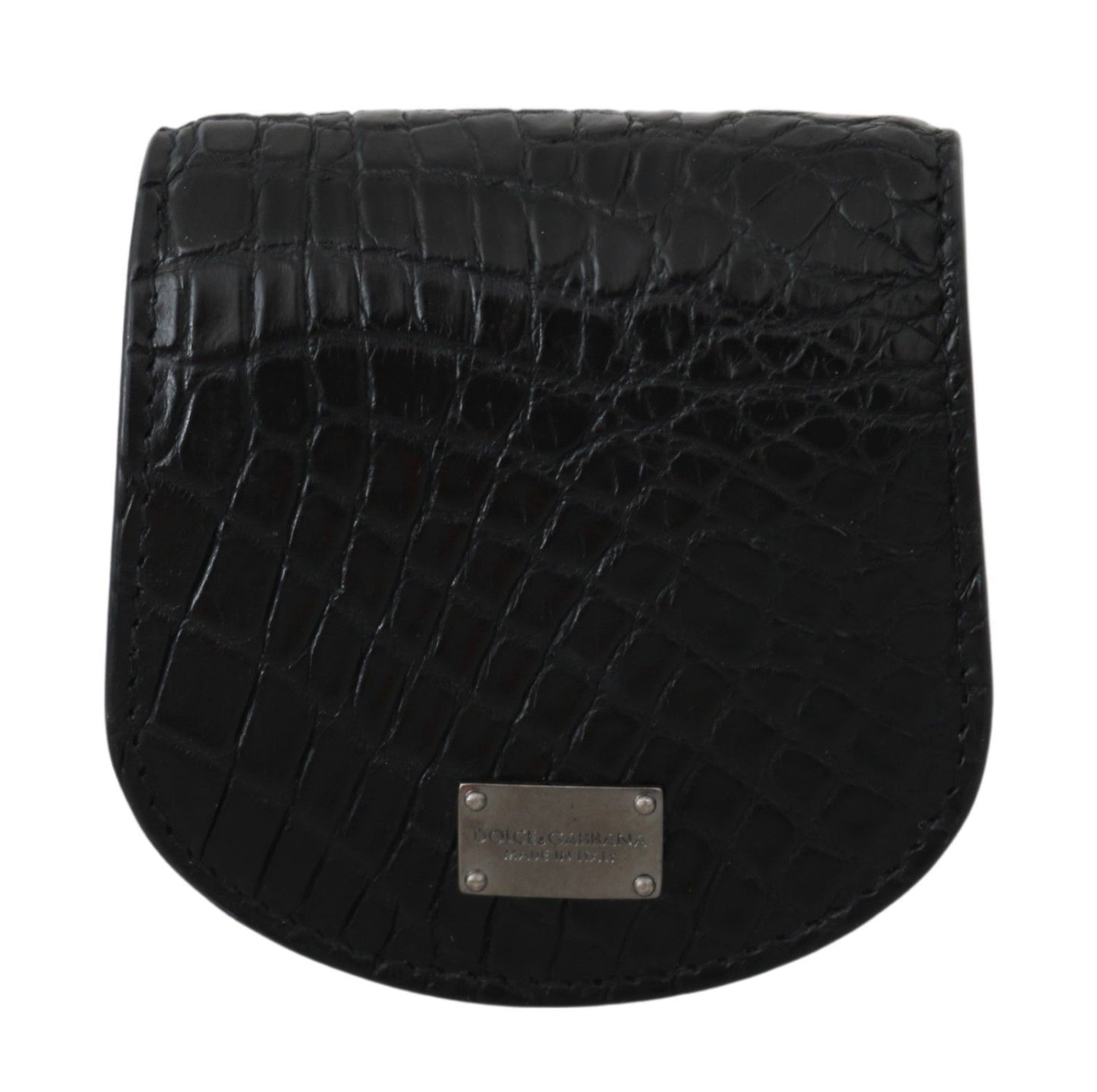 Dolce & Gabbana Black Exotic Skin Pocket Pocket Case Holder