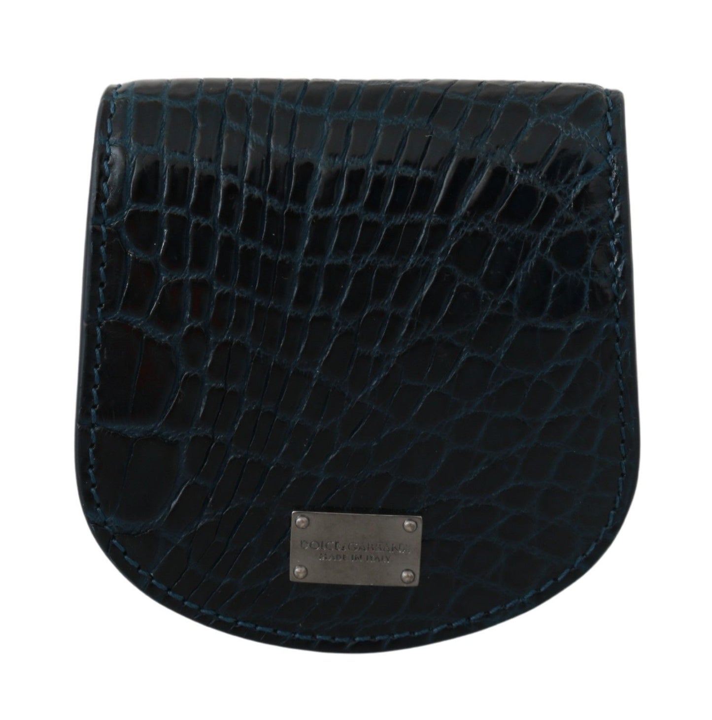 Dolce & Gabbana Blue Exotic Skins Pocket Case Holder del preservativo