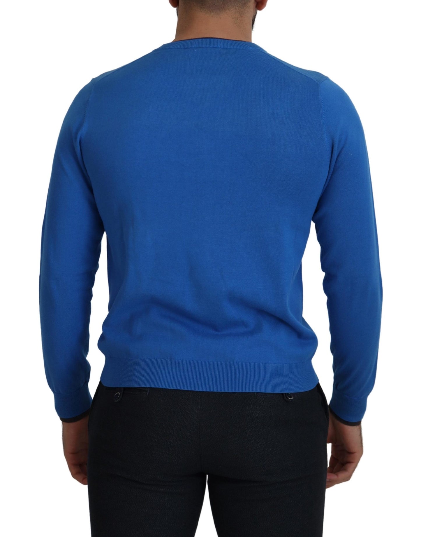 SUN68 Coton bleu V-Neck Men Men Sweater