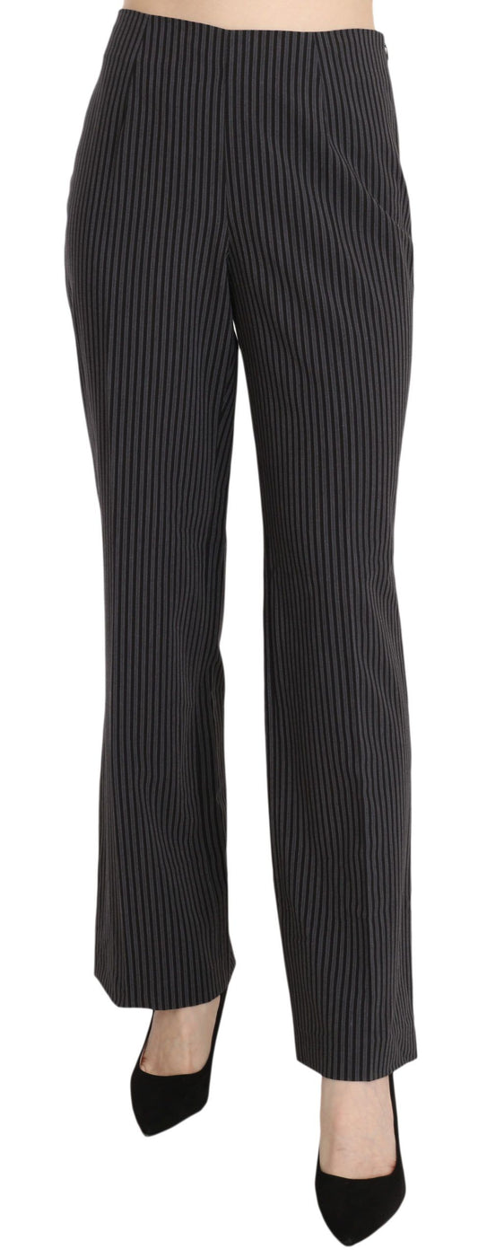 Pantaloni per pantaloni da pantaloni da abbigliamento in cotone a strisce nera Bencivenga