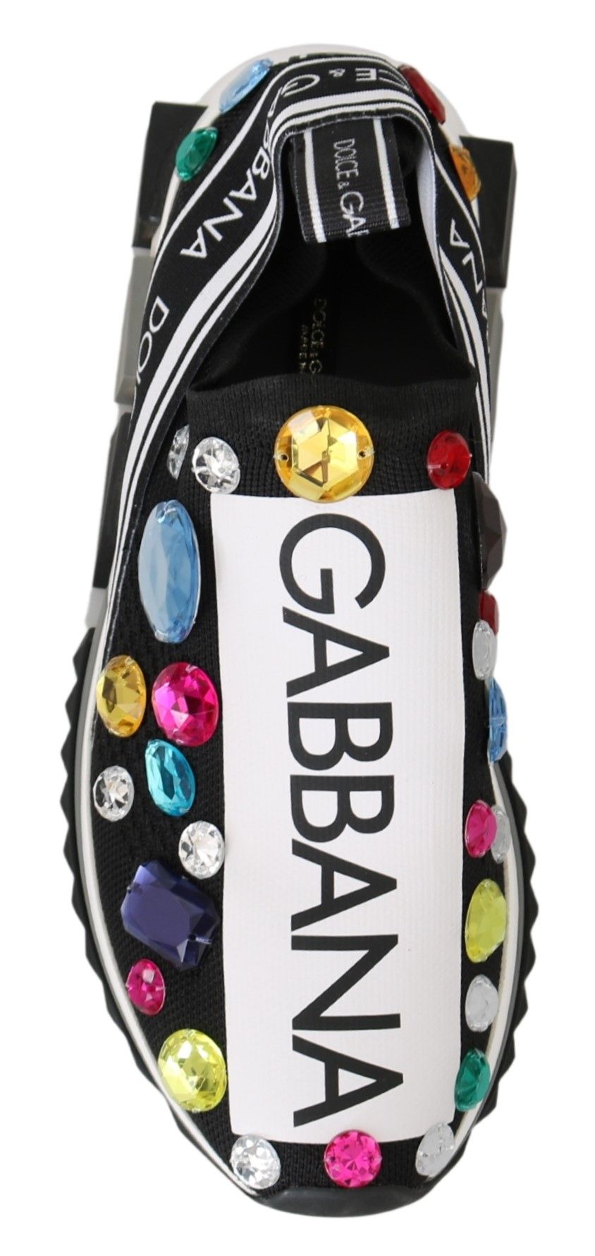 Scarpe da sneaker Dolce & Gabbana Black Multicolor Crystal