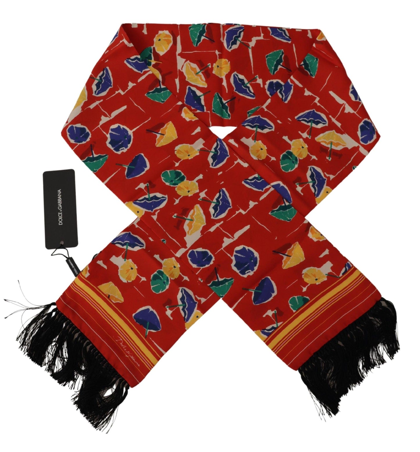 Dolce & Gabbana multicolore dg dg ombrellas a forma di scialle di frange