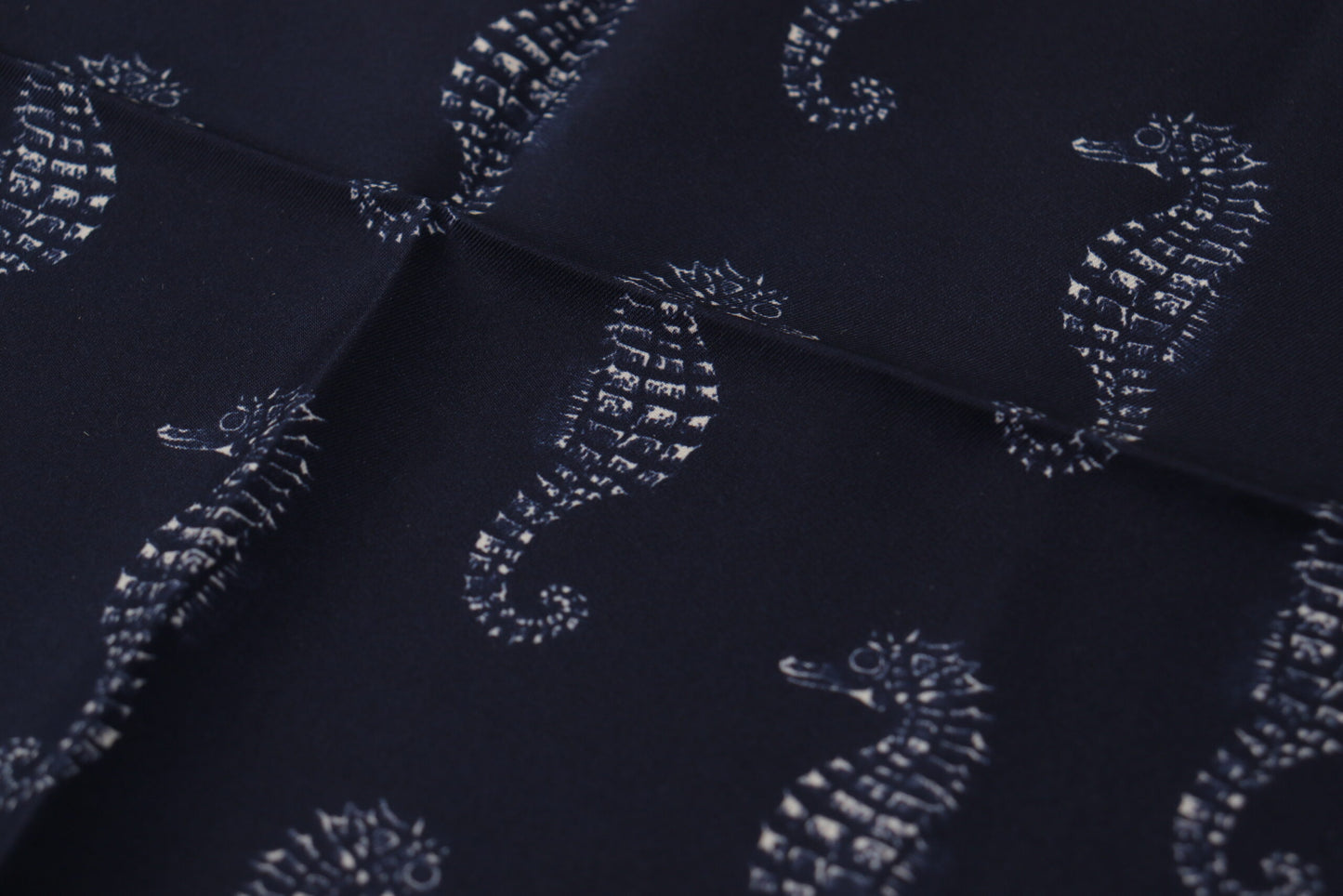 Dolce & Gabbana Blue Seahorse DG Stampato per fazzoletto quadrato