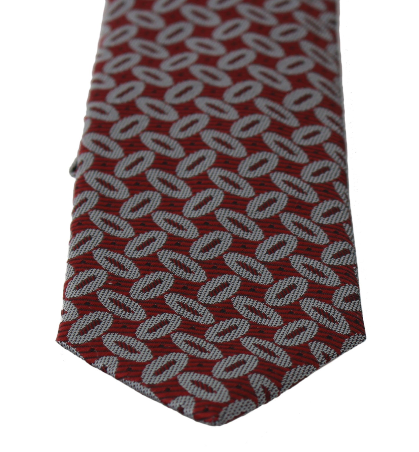 Dolce & Gabbana Red 100% Silk Stampato Wide cravatta cravatta da uomo