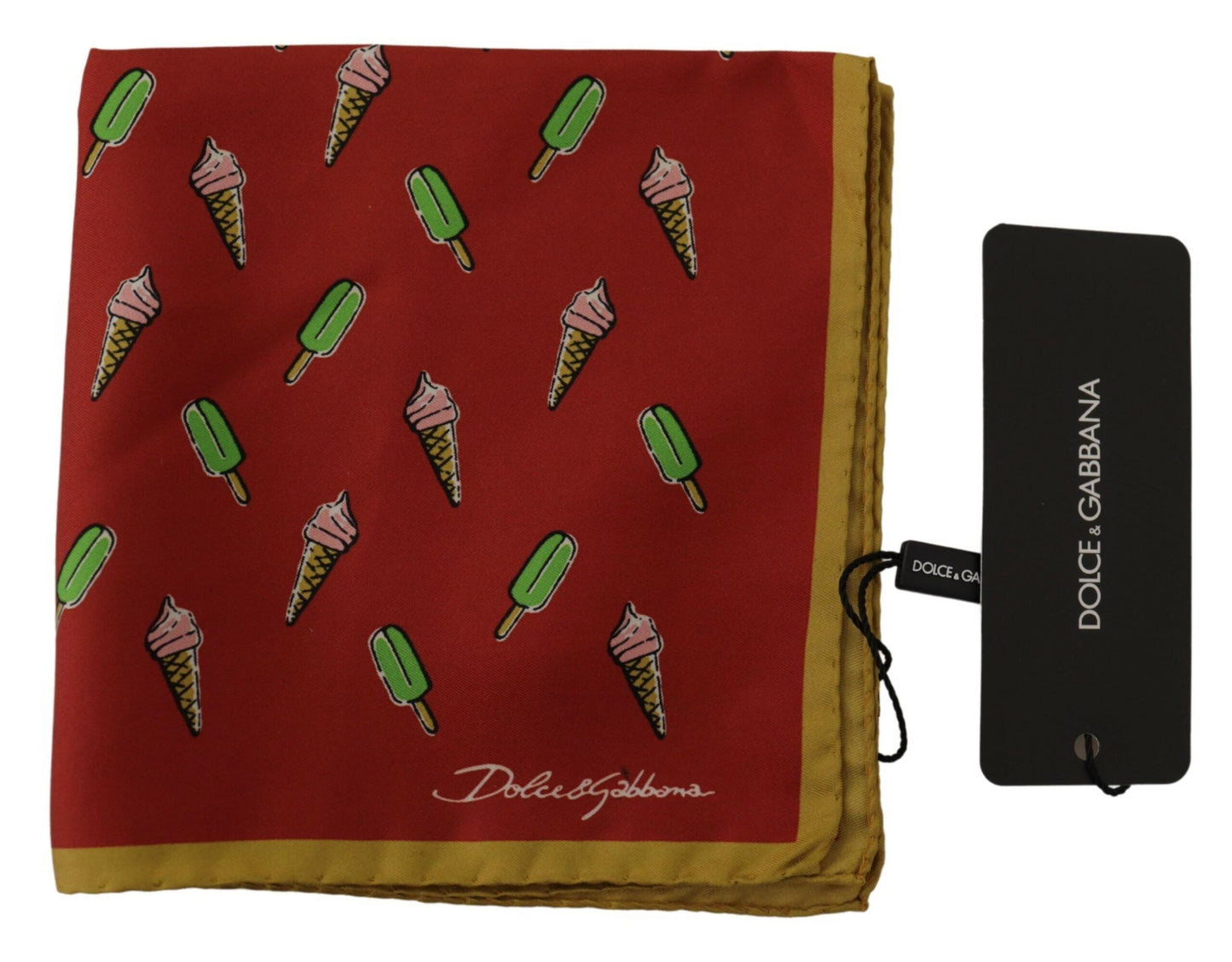 Dolce & Gabbana Multicolor gedruckt quadratische Herren Taschentuch Schalel