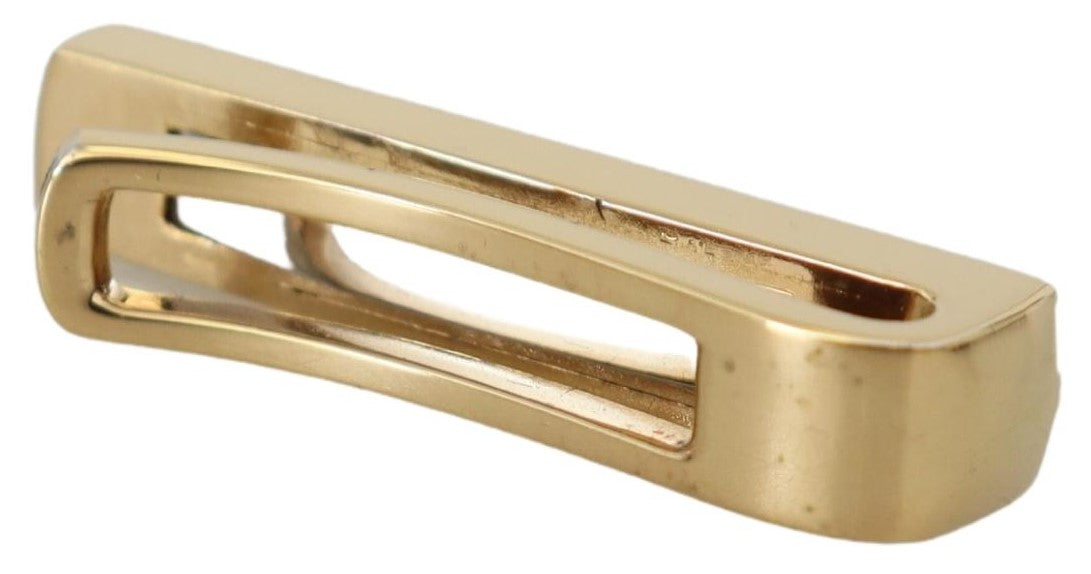 Dolce & Gabbana Gold Silber Messing Logo Männer Krawatte Clip