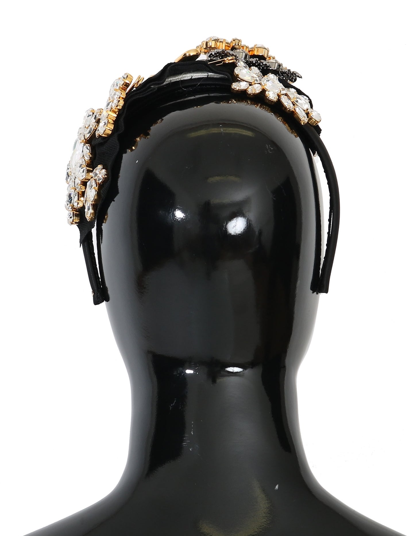 Dolce & Gabbana Schwarzes Kristall weißes Haar PAURUCCHIERA STROCBIED DIADEM