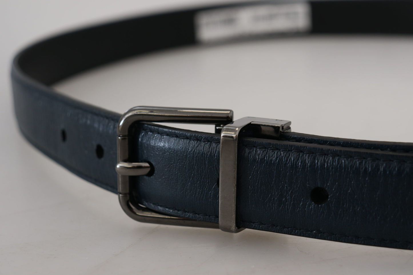 Dolce & Gabbana Elegant Dark Blue Leather Belt