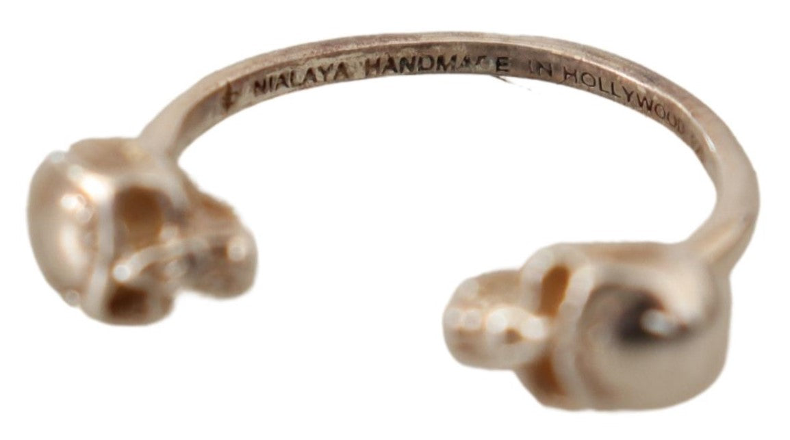Anello di gioielli con tono d'argento antico nialaya